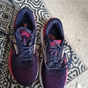 Brooks Ghost 16 Running Shoes - Navy and Red